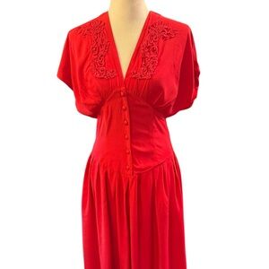 Vintage red dress by Hearts